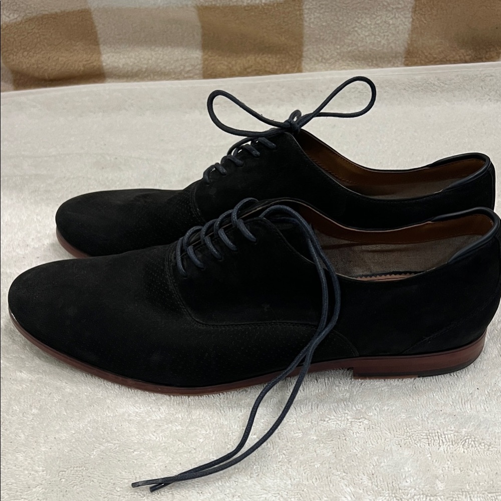 Aldo Classic Black Men's Suede Dress Shoes